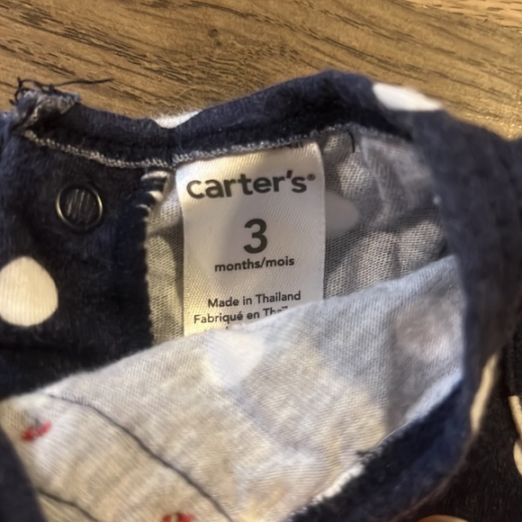 Carters Blue and White Polka Dot Dress with Diaper Cover Size 3 months - Picture 2 of 4